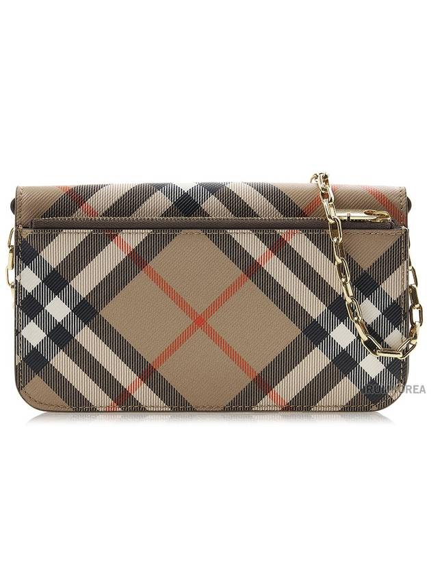 Check Chain Strap Cross Bag Sand - BURBERRY - BALAAN 4