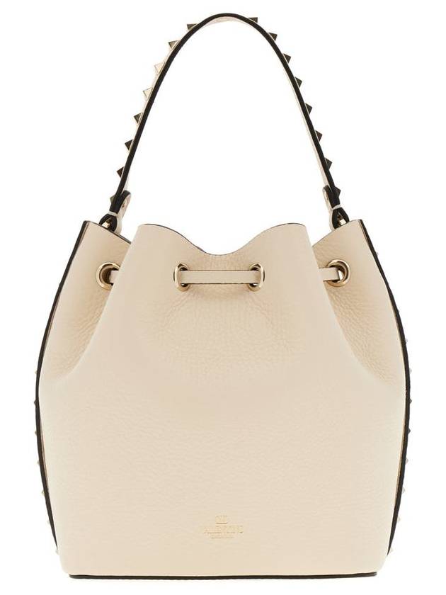 Rockstud Bucket Bag Ivory - VALENTINO - BALAAN 4