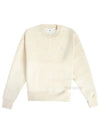 Tone On Tone Mini Logo Round Neck Sweatshirt Beige - AMI - BALAAN 2