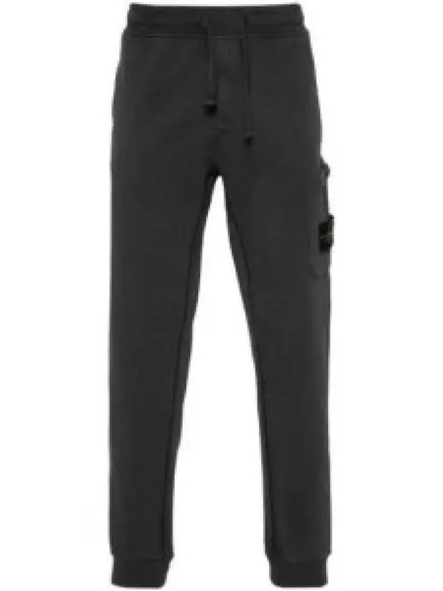 Compass Patch Cotton Jersey Track Pants Dark Grey - STONE ISLAND - BALAAN 2