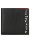 Men's Logo Printed Leather Half Wallet Black - ALEXANDER MCQUEEN - BALAAN 2