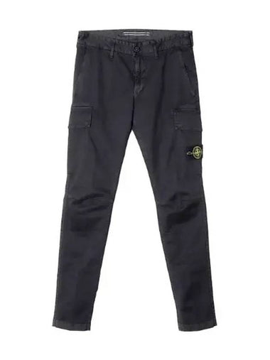 Old Effect Stretch Broken Twill Cotton Cargo Pants Skinny Fit - STONE ISLAND - BALAAN 1