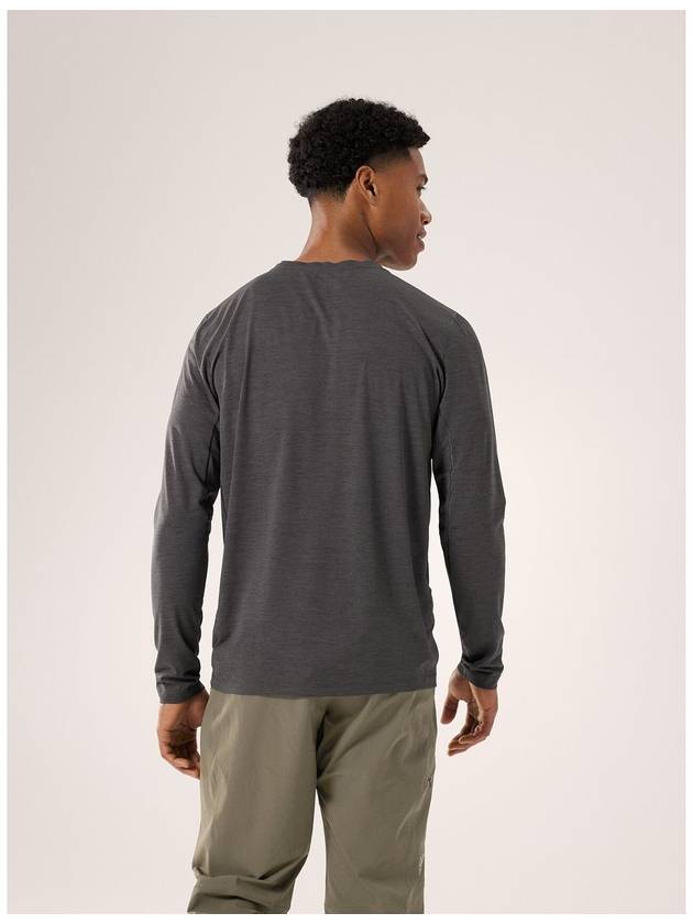 Cormac Crew Neck Long Sleeve T-Shirt Black Heather - ARC'TERYX - BALAAN 4