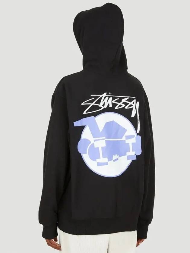 Skateman chest logo graphic print hooded sweatshirt - STUSSY - BALAAN 4