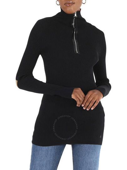 Genius 1952 Half Zip Turtleneck Knit Top Black - MONCLER - BALAAN 2