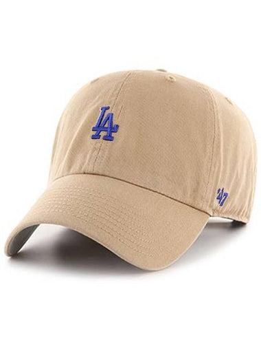 LA Dodgers Small Logo Ball Cap Khaki Royal - 47BRAND - BALAAN 1