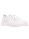 Logo Sole Leather Low Top Sneakers White - AMI - BALAAN.