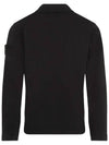 Organic Stretch Cotton Satin Long Sleeve Shirt Black - STONE ISLAND - BALAAN 4