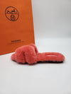 Oran Wool Sandals Rose - HERMES - BALAAN 6