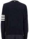 Hector 4-Bar Crewneck Pullover Merino Wool Knit Top Navy - THOM BROWNE - BALAAN 4