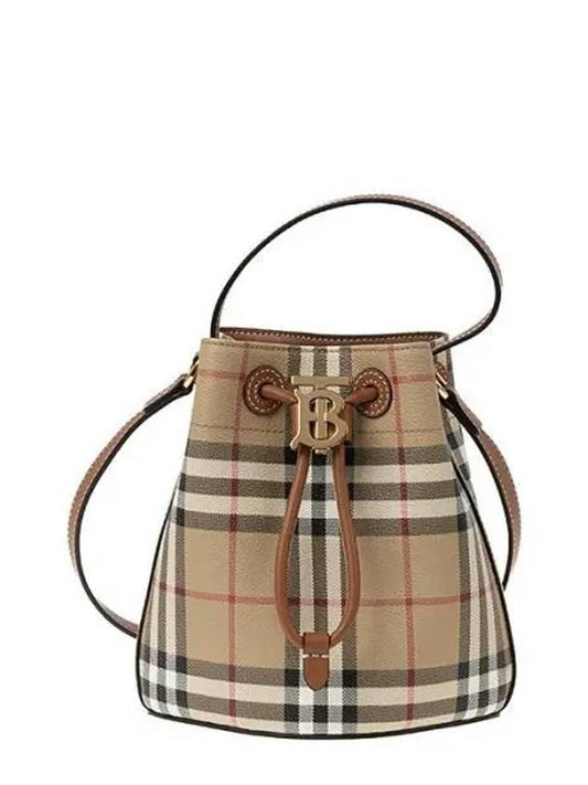 Check Bucket Bag Beige - BURBERRY - BALAAN 2