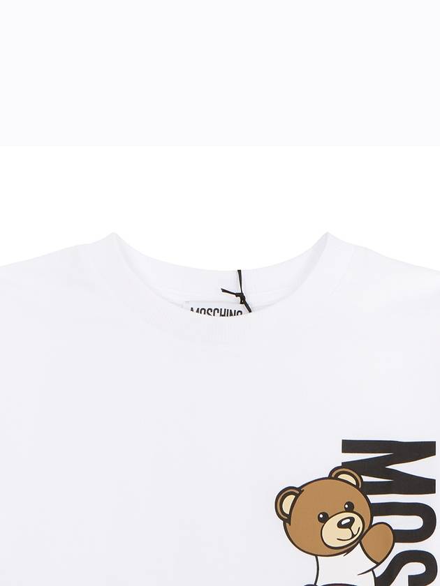 Kids short sleeve t shirt HVM03R LAA02 10101 Adults can wear - MOSCHINO - BALAAN 3