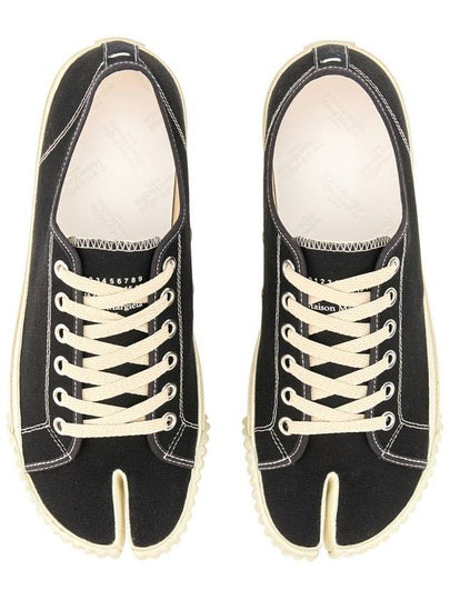 Tabi Cotton Low Top Sneakers Black - MAISON MARGIELA - BALAAN 2