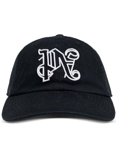 Monogram Ball Cap Black - PALM ANGELS - BALAAN 2