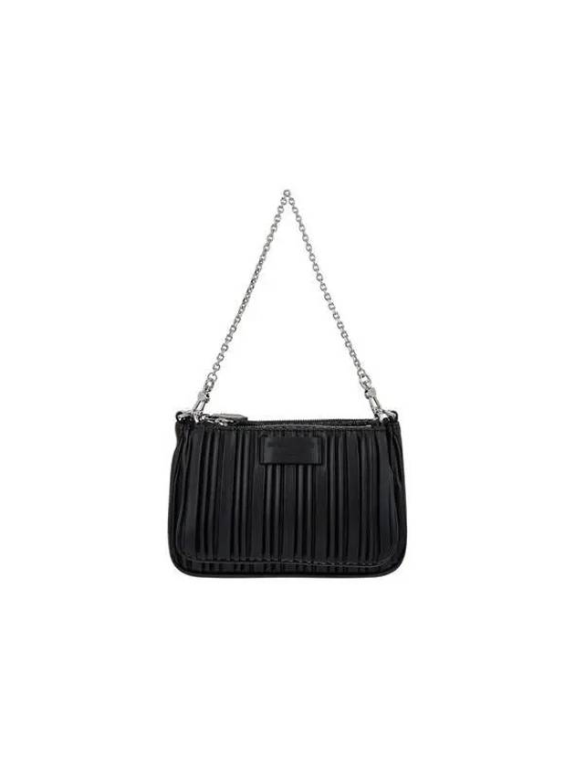 Women s Pleated Double Mini Bag Black - EMPORIO ARMANI - BALAAN 1