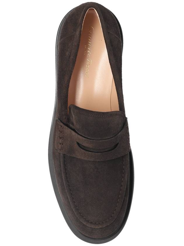 Gianvito Rossi Suede ‘Harris’ Loafers, Women's, Brown - GIANVITO ROSSI - BALAAN 7