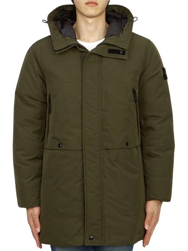 Wappen Patch Twill Down Parka Khaki - STONE ISLAND - BALAAN 3