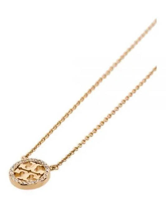 Miller Pave Logo Delicate Necklace Gold - TORY BURCH - BALAAN 2