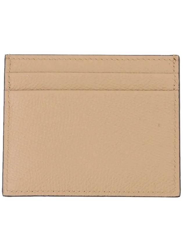 V Logo Signature Card Wallet Rose Cannelle - VALENTINO - BALAAN 4