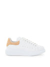 Women's Suede Yellow Tab Oversole Low Top Sneakers White - ALEXANDER MCQUEEN - BALAAN 1