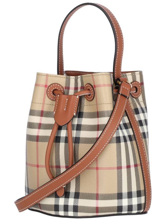 Check Bucket Bag Beige - BURBERRY - BALAAN 3