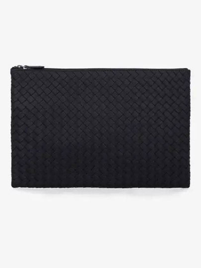 Intrecciato Clutch Bag Black - BOTTEGA VENETA - BALAAN 2