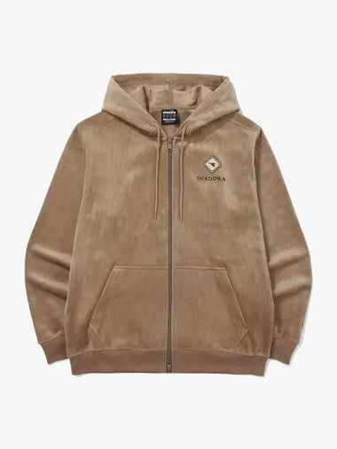 Diadora Trento corduroy hooded zip up BROWN - DIADORA - BALAAN 1