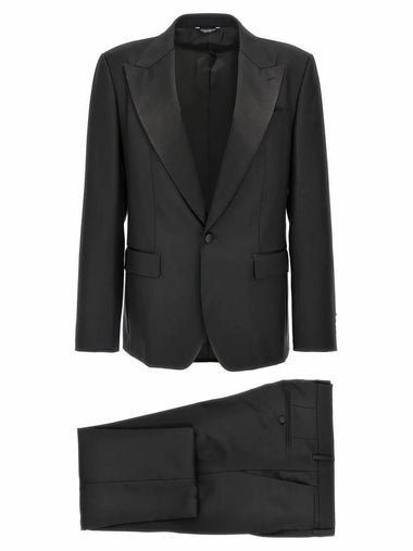 24 ss Virgin Wool Blend Tuxedo WITH Vest Satin PROFILES GK2WMTGG829N0000 B0651012459 - DOLCE&GABBANA - BALAAN 1