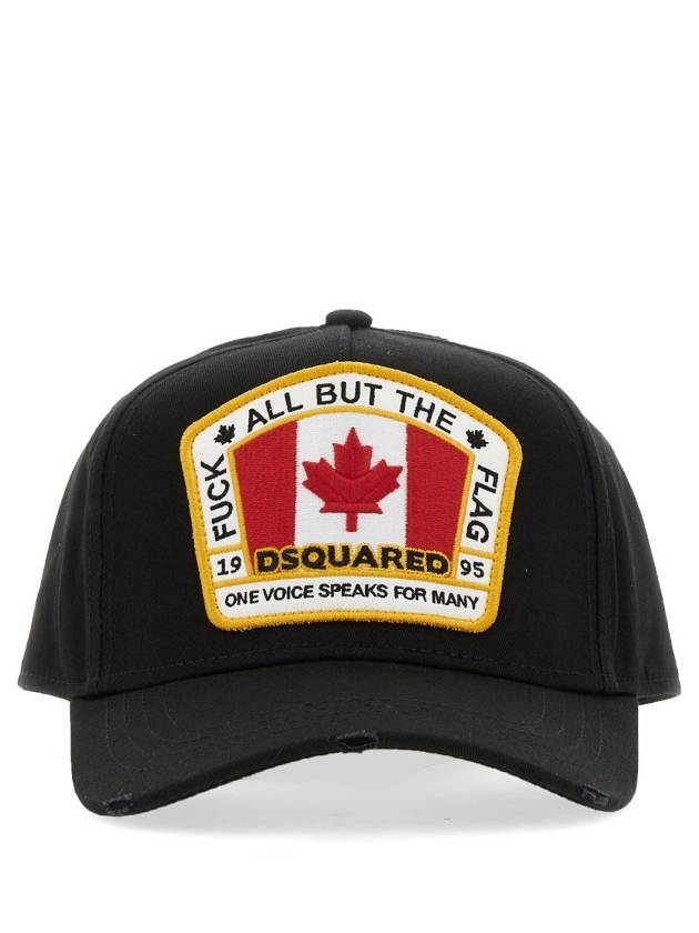 Canadian Flag Ball Cap Black - DSQUARED2 - BALAAN 3