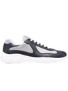 America's Cup Leather Low Top Sneakers Silver Navy - PRADA - BALAAN 2