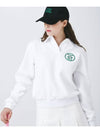 Rookie open collar neck long sleeve sweatshirt WHITE - MONBIRDIE GOLF - BALAAN 5