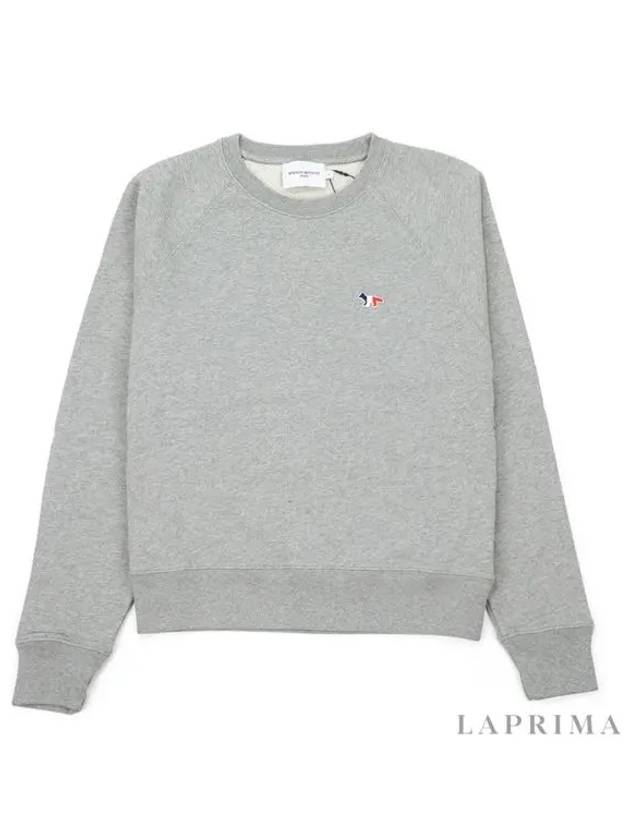 Tricolor Fox Patch Adjusted Sweatshirt Gray - MAISON KITSUNE - BALAAN 5