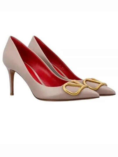 V Logo Pumps Gold Poudre - VALENTINO - BALAAN 2