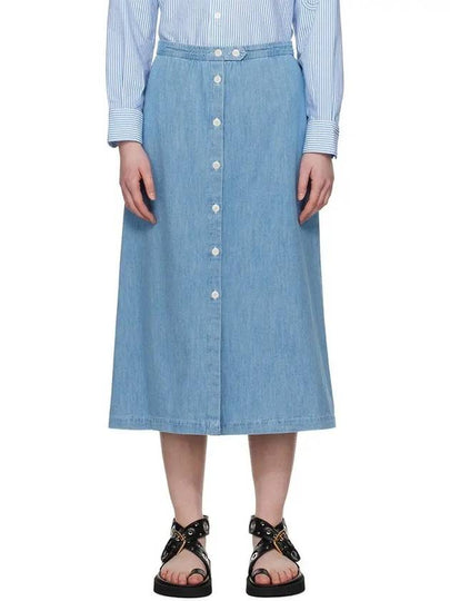 High Rise Denim A-line Skirt Blue - A.P.C. - BALAAN 2