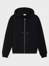 Cotton Fleece Hooded Zip-Up Black White - CELINE - BALAAN 2