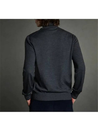 Virgin Wool Turtleneck Sweater Dark Gray - FAY - BALAAN 2