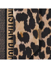 Micha Leopard Logo Scarf Brown - DIOR - BALAAN 5