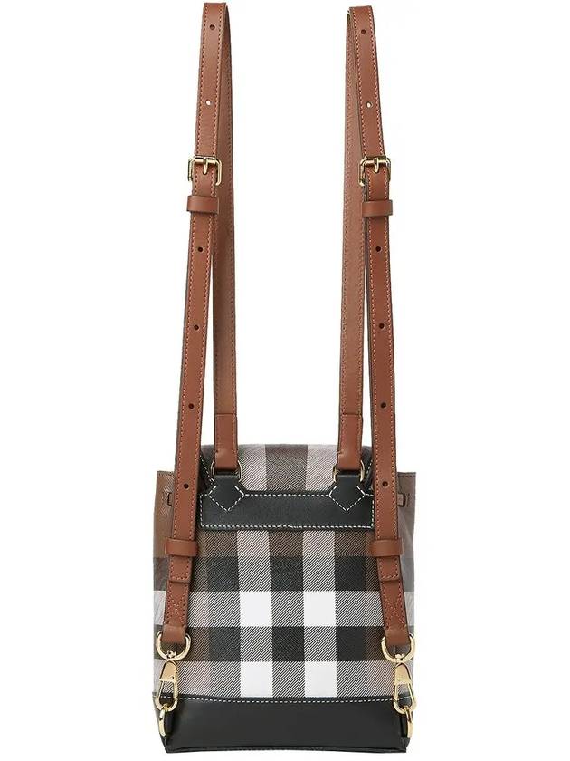 Check Mini Backpack Dark Brown - BURBERRY - BALAAN 5