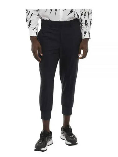 PBPA78S C000 01 Slim Low Rise Rib Cuff Trousers - NEIL BARRETT - BALAAN 1