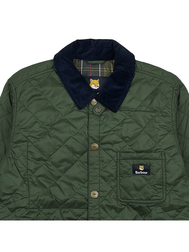 Kenning Quilting  Logo Patch Jacket Green - BARBOUR - BALAAN 4