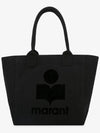 Small Yenky Logo Tote Bag Black - ISABEL MARANT - BALAAN 3