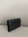 Classic snap flap card wallet caviar black gold AP0214 - CHANEL - BALAAN 6
