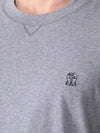 Chest Logo Short Sleeve T-Shirt Grey - BRUNELLO CUCINELLI - BALAAN 4