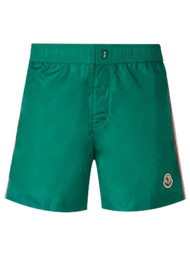 Logo Swim Shorts Emerald Green - MONCLER - BALAAN 2