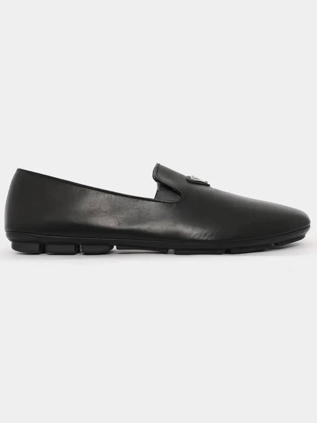 2DD174 A21 F0002 Triangle Logo Leather Loafers - PRADA - BALAAN 2