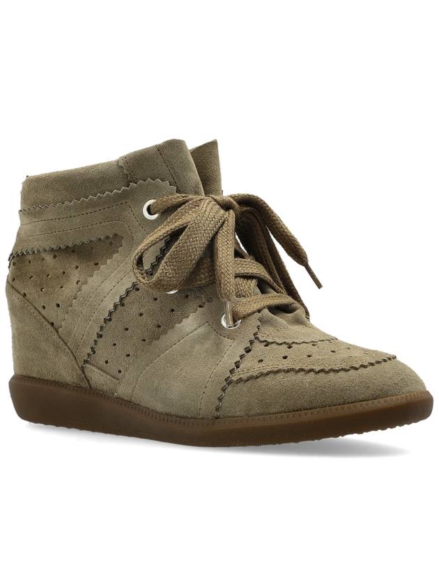 Isabel Marant Suede Bobby Wedge Boots, Women's, Green - ISABEL MARANT - BALAAN 4