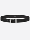 engraved loop leather belt black - DIOR - BALAAN.