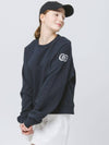 Golf Cotton Terry Overfit Crystal Logo Round Navy Sweatshirt DO3232SW24-1 - DOYOUKNOWMC GOLF WEAR - BALAAN 3