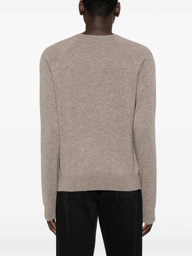 Cassandre crew neck long sleeve knit top beige - SAINT LAURENT - BALAAN 4