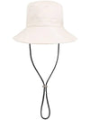 Embroidered Logo Denim Bucket Hat Ivory - GANNI - BALAAN 1